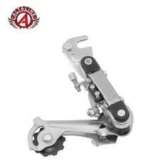 SUNRACE BRANDED CHROME BICYCLE REAR DERAILLEUR FRICTION W/BRACKET 14-28T.