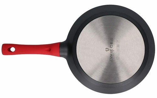 ZWIEGER OBSIDIAN SET OF PANS 24, 28 CM + GLASS LIDS 4 PCS DIE-CAST ALUMINIUM PAN - Picture 4 of 14
