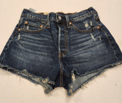 Levi Strauss & Co 501 XX W26 Button Fly Distressed Jeans Shorts Daisy Duke Style