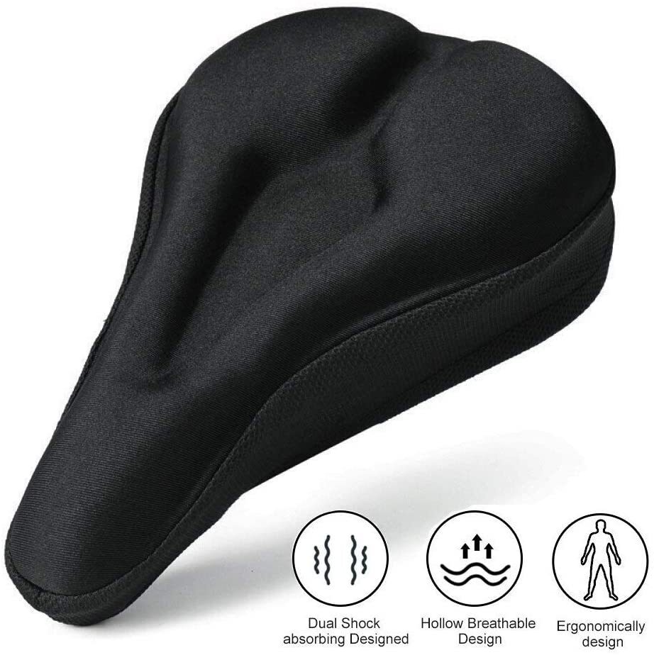 Cushioned Road Bike Seat Cover Soft Padded Gel Bicycle Cycle Saddle