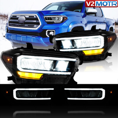 NEW Style LED Headlights For 16-23 Toyota Tacoma N300 Front  Reflector Projector