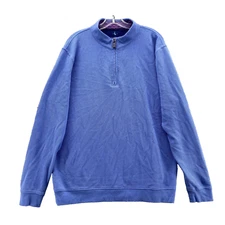Taylorbyrd 1/4 Zip Pullover Sweater Men's X-Large Blue Preppy Golf Academia Corp