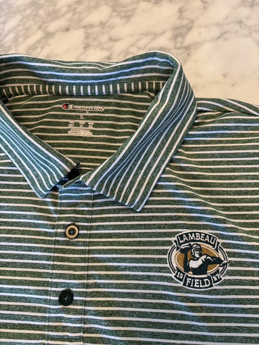 Lambeau Field Polo Shirt Golf Large NFL Green Bay Packers Green