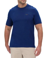 Greg Norman Pocket Tee Shirt Short Sleeve Sz Large Estate Blue NEW