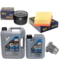 MotoröL Filter Set 5W-30 6 Liter + ÖLablassschraube FüR Renault Megane II Scenic