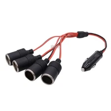 Car Cigarette Lighter Female Socket 12V Power Charger 1 to 2/3 Way Splitter Plug