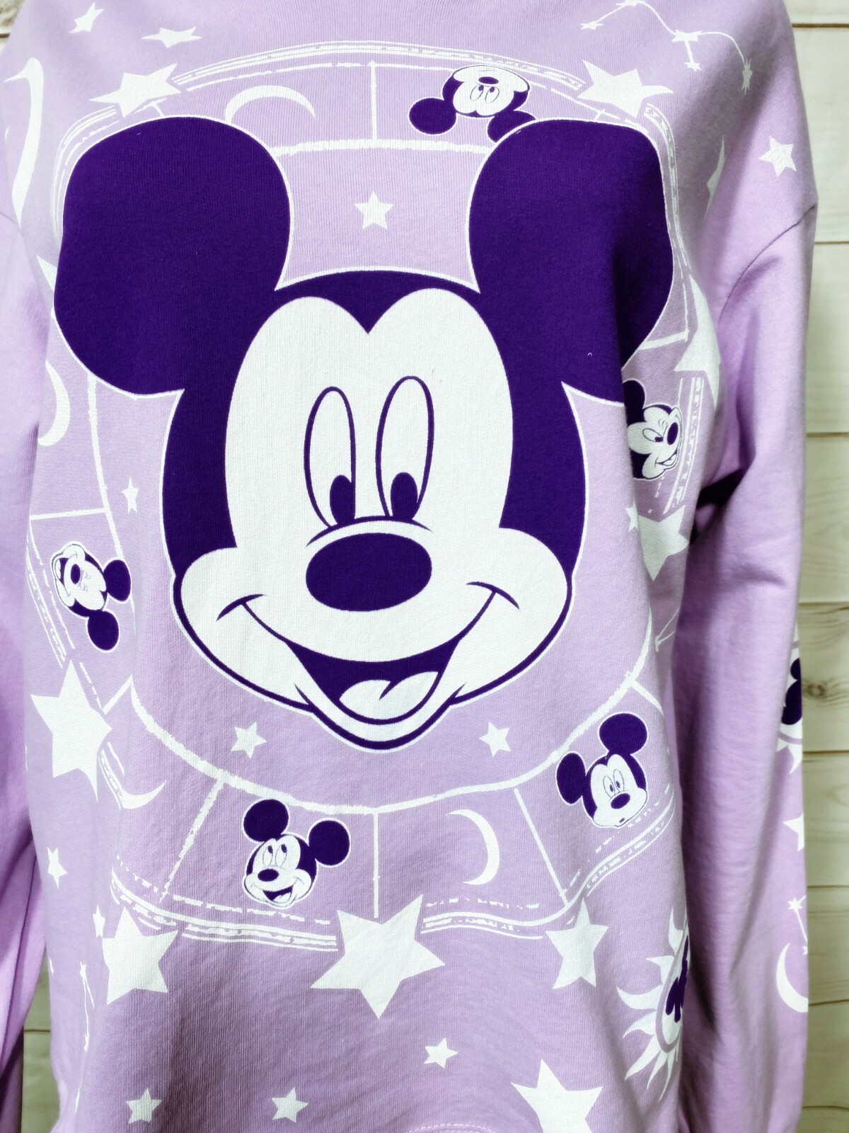 Disney Womens Mickey Mouse Hoodie Size XL Lilac Long Sleeve 100% Cotton |  eBay