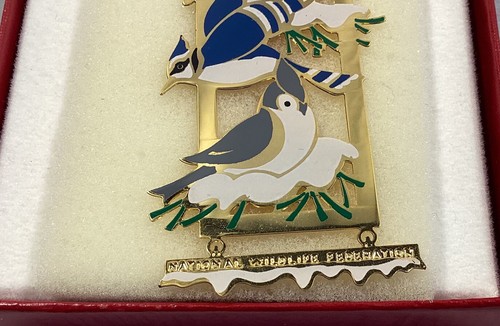 Birds In Window Ornament 24 Kt Gold Finish Camerlane Made In U.S.A - Picture 2 of 5