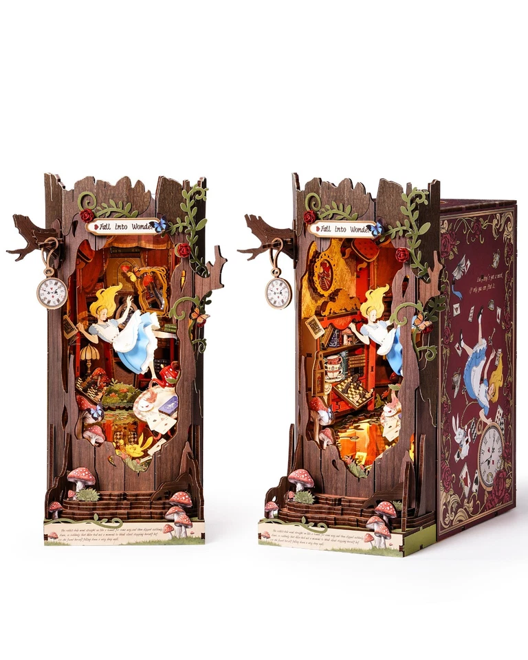 Rolife 3D Book Nook Kit Fall Into Wonder With LED DIY Bookshelf Decor Kids Gift - image 2 of 4