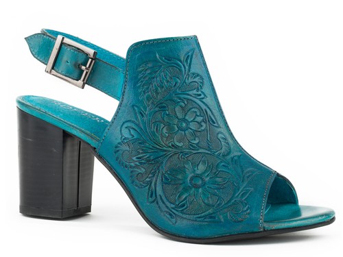 Roper Womens Turquoise Leather Mika 