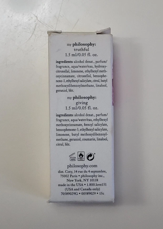Philosophy: Truthful & Giving 2 EDP Samples - 1.5 ml each - Image 4 of 4