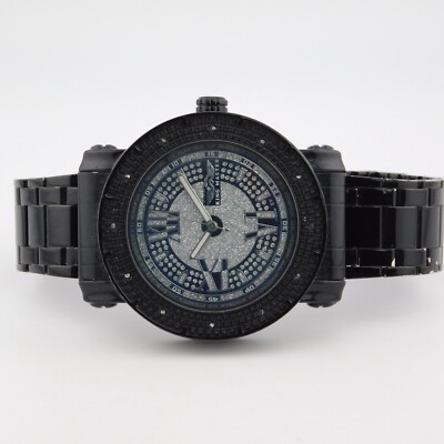 Massive KING MASTER Black Tone Quartz Men's Watch Sz. 9'' New Battery