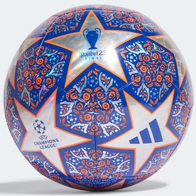 New Official adidas 23 UCL Training Foil Ball (HU1577 ) Multi-Blue-Orange Size 5
