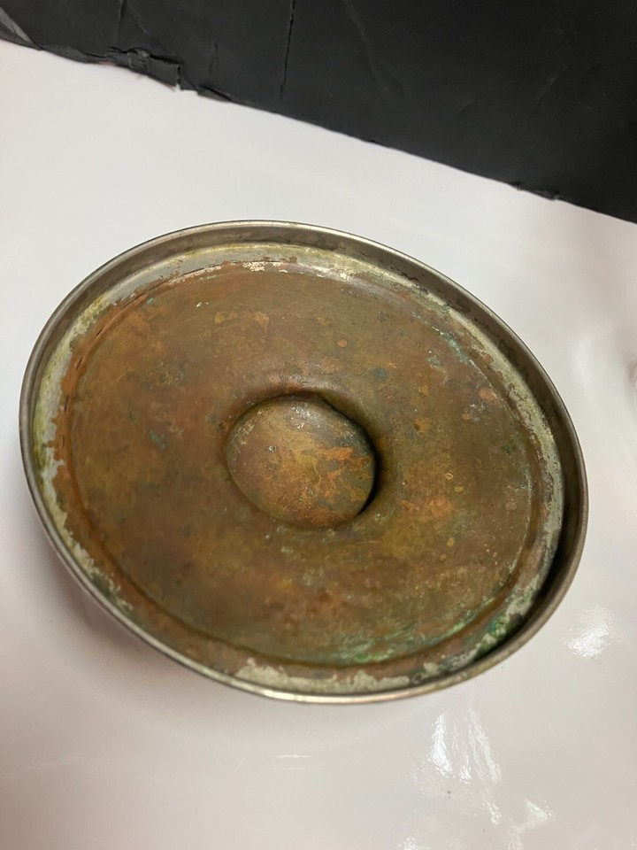 Vintage GLASS Candies Store Counter Candy Jar w/ METAL Lid A eBay