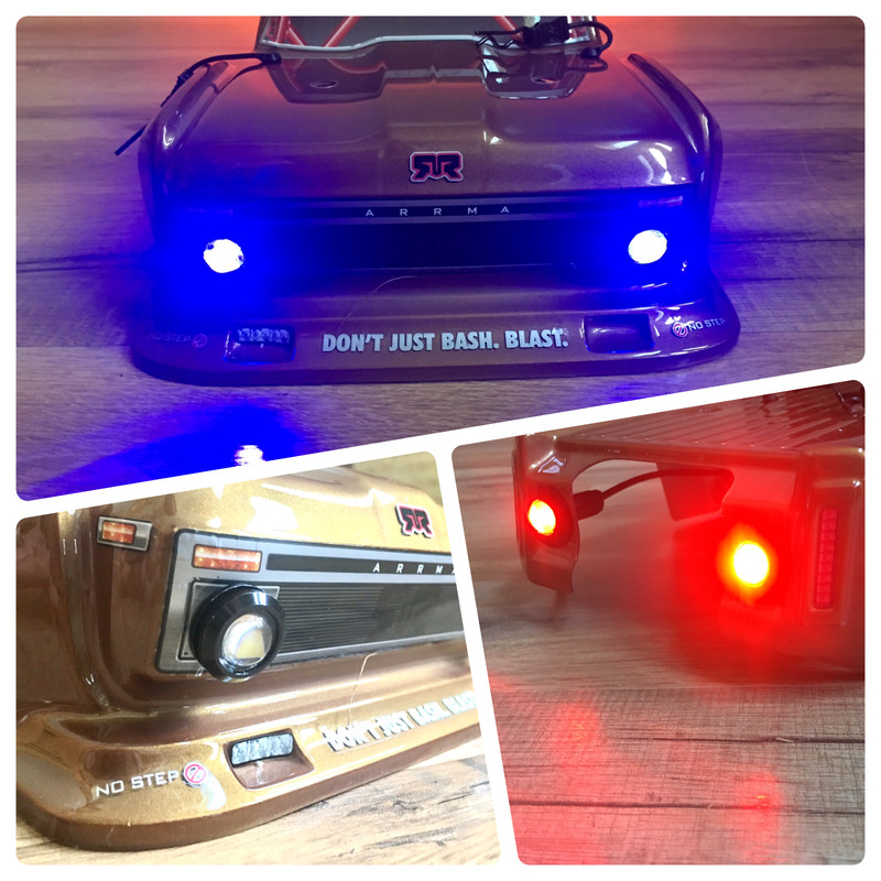 Arrma Losi HPI Traxxas  Blue and Red RC LED HD Light Kit Only-HDBW2R 