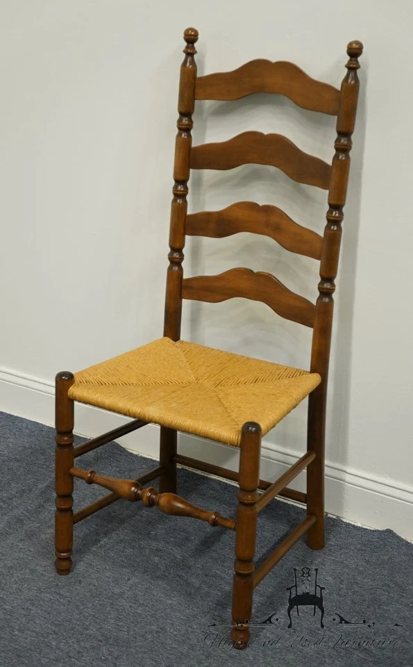 ETHAN ALLEN Реликвия Мускатный орех Клен Колониальный Ранний Американский Ladderback Rush Sea... - Изображение 3 из 4