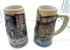 Set of 2 - Budweiser Stables Stein National Historical Landmark Series A & B