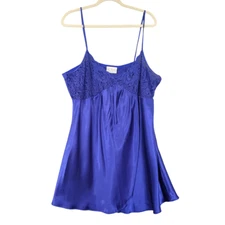 Vintage NWT VAL MODE Lingerie Lace Cup Babydoll Satin Slip Peekaboo SIZE 1X