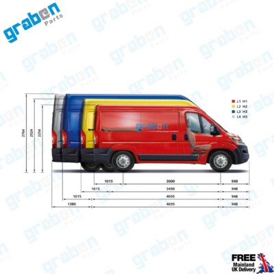 Replacement Rubber Sliding Door Seal for Ducato, Relay