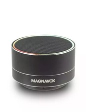 New. Magnavox Black MIni Portable Bluetooth Speaker Decorative Multi Lights