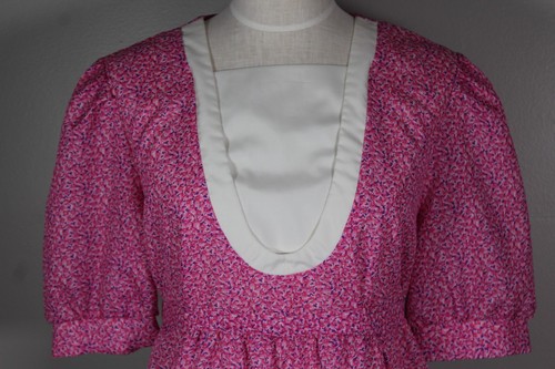 Vintage PUCCINI Dress Sz 15/16 Pink Purple Ditsy Print Floral Cottage Maternity? - Picture 2 of 12