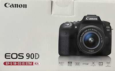 Canon EOS 90D Kamera - Schwarz (Kit mit EF-S 18-55mm. 1:3.5-5.6 IS STM)