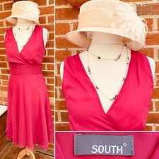 SOUTH Size 12 Fushia Pink  Chiffon Evening Spring Holiday Wedding Immaculate B1
