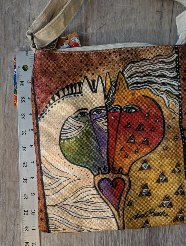 Laurel Burch Love Horses Crossbody Horse Bag Purse w/Charm #LB5683 New NWT - Image 4 of 4