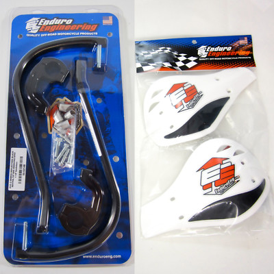 Enduro Engineering Evolution 2 Handguards Black 1-1/8'' White Roost Deflectors