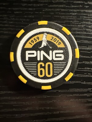 PING 60th Anniversary 1959-2019 Double-Sided Poker Chip Golf Marker - A Beauty!