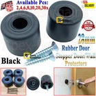 28mm Rubber Door Stop Floor Wall Stopper Mounted Guard Protectors Screws 2/8/30x