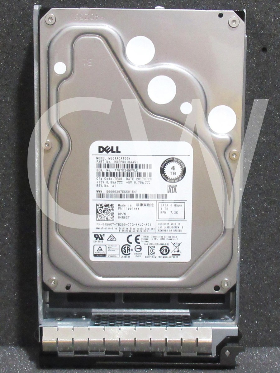 4N6CY MG04ACA400N Dell ENTERPRISE 4TB 7.2K 6G 128MB HotSwap 3.5