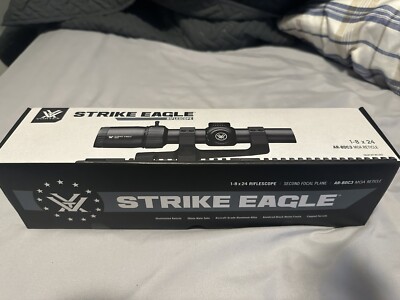 Vortex Strike Eagle 1-8x24mm Rifle Scope W/ 2  Offset 30mm Mount