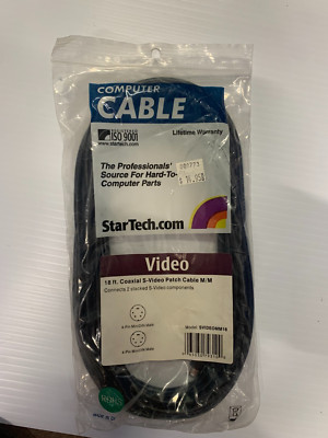 Startech 18FT Coaxial S-Video Cable M/M