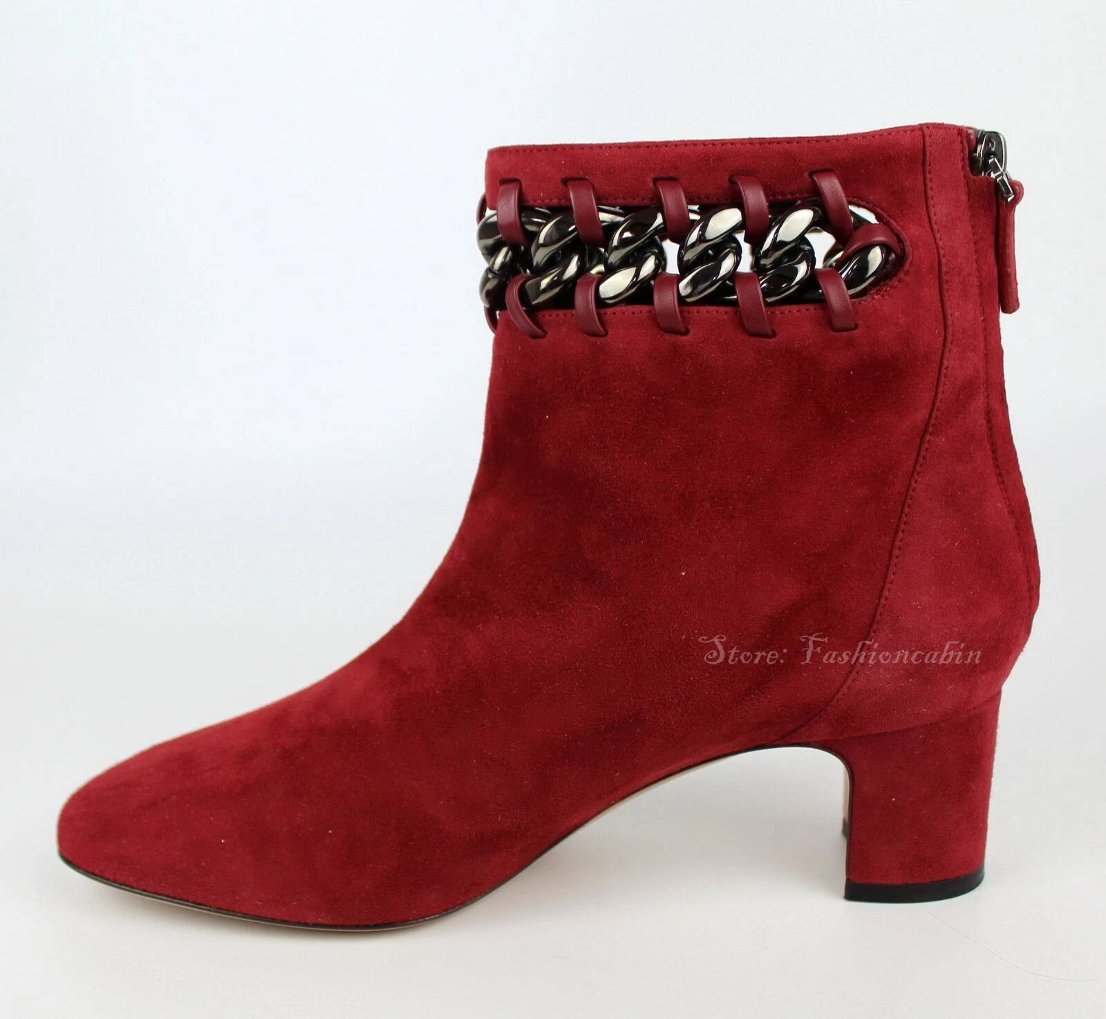 Stivaletti stivaletti Valentino Garavani in camoscio con tacco rosso nuovi 37 euro