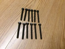 (12) 1/4"-20 x 2 1/4 Full Thread  Hex Cap Screws  Grade 8 Black Oxide