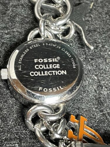 Fossil University Of Texas Watch Charm Bracelet - Longhorns Gift - Picture 3 of 21