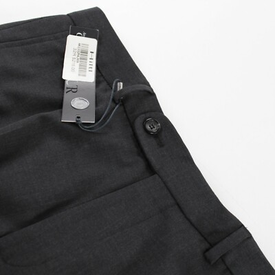 Atelier Gardeur NWT Dress Pants Size 48 32 US In Solid Gray Nino Wool Blend