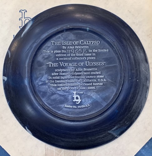 Incolay Plate Bradford Exchange Voyage of Ulysses Isle of Calypso 1985 Box & COA - Picture 2 of 4