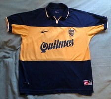Maglia Calcio BOCA JUNIORS Camiseta Jersey 1998 L Quilmes Vintage Football