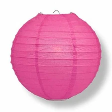 Quasimoon PaperLanternStore Decorative Paper Lantern - (Single, 14-Inch, Fuch...