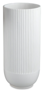 Formano Vase Blumenvase Relief Rund 30 Cm Hoch Matt Weiß Aus Keramik 766250