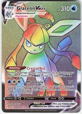 Pokemon Glaceon VMAX 208/203 Rainbow Rare Evolving Skies Pokemon Near Mint on eBay