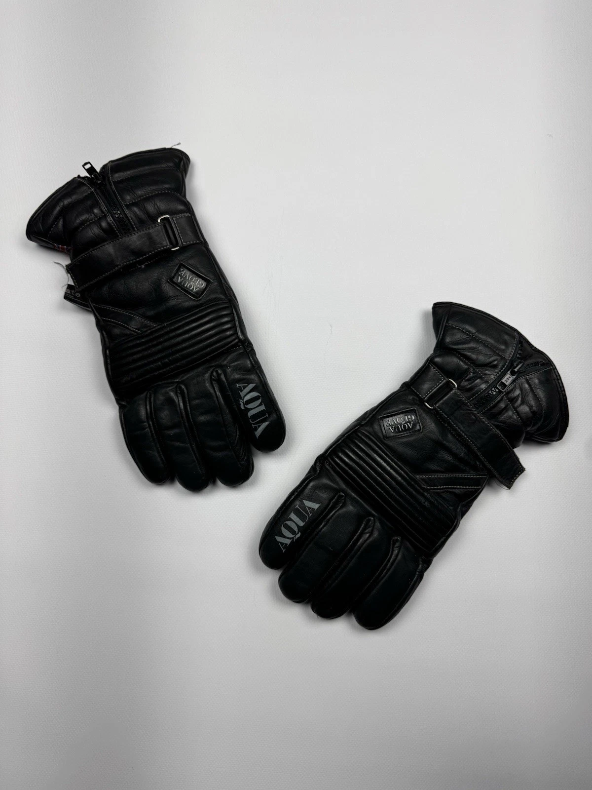 Vtg Frank Thomas Leather Biker Gloves Size M-L