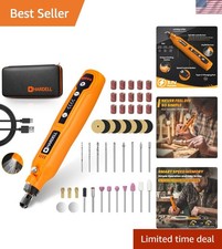 Mini Cordless Rotary Tool Kit with 69 Accessories and 5-Speed Control in Orange