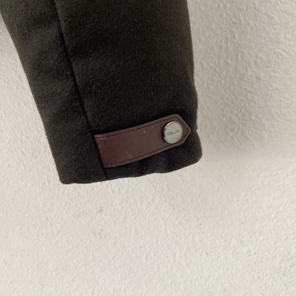 RLX Ralph Lauren Goose Down, Wool Fox Fur Full Zip Coat With Hood Women’s Sz M - Image 3 of 4