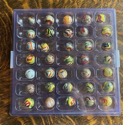 (5) Manufacturer Direct BTP- USA   35 Count  Marble Display/storage Cases.
