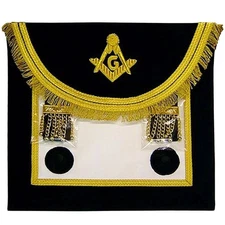 Masonic Apron Master Mason Craft – English Regulation – Black & Gold Regalia