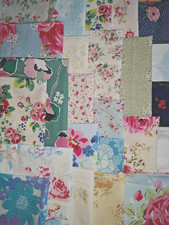 FREE POST CATH KIDSTON VINTAGE ASSORTED FLORAL COTTON FABRIC 45 x 25cm fat 8th