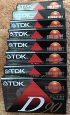 TDK D90  IECI Type I Normal  High Output  Blank Cassette Tapes  Sealed Lot Of 8